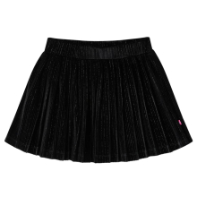 (104) Kids' Pleated Skirt with Lurex School Girls' Shrot Skirt Skater Skirt Black
