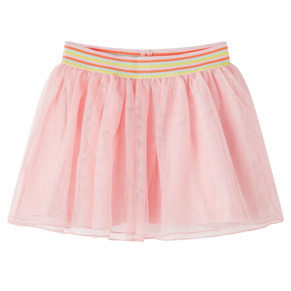 (140) Kids' Skirt with Tulle's Girl's Skater Skirt Children Short Skirt Light Pink