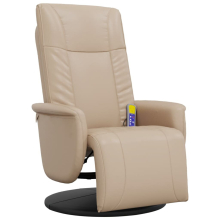vidaXL Massagesessel mit Fußteil Cappuccino-Braun Kunstleder