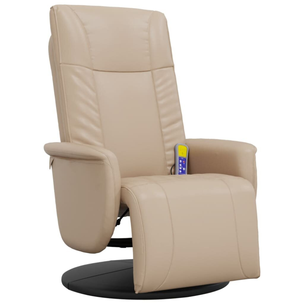 (cappuccino) vidaXL Massage Recliner Chair with Footrest Sofa Chair Armchair Faux Leather