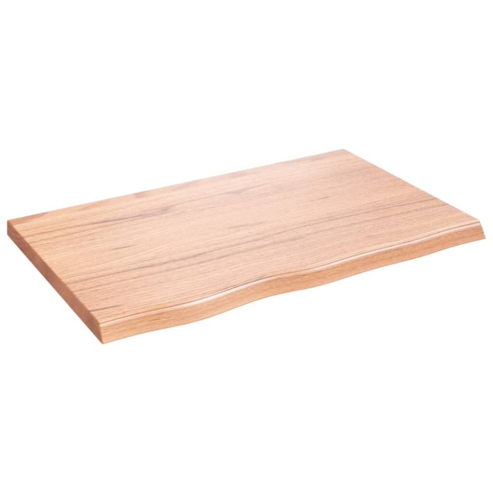 Photos - Washbasin cabinet VidaXL   Bathroom Countertop Vanity Top Wash Basin Worktop Treated Solid Wood (light brown, 80 x 50 x 4 cm)