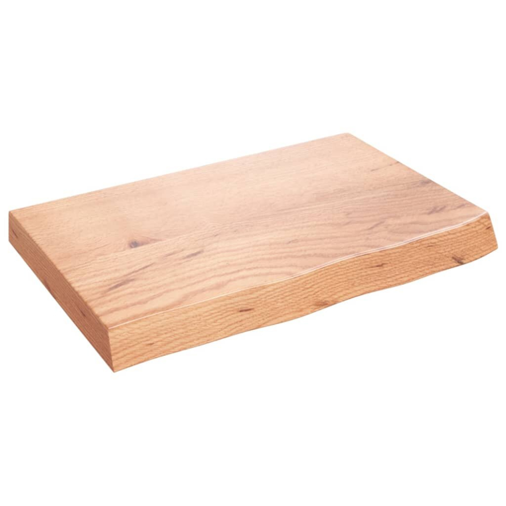 Photos - Washbasin cabinet VidaXL   Bathroom Countertop Vanity Top Wash Basin Worktop Treated Solid Wood (light brown, 60 x 40 x 6 cm)