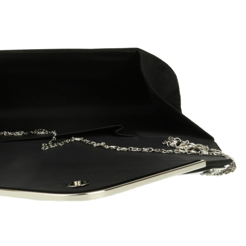 (Black) Womens Envelope Clutch Bag 2