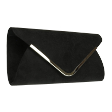 (Black) Womens Envelope Clutch Bag