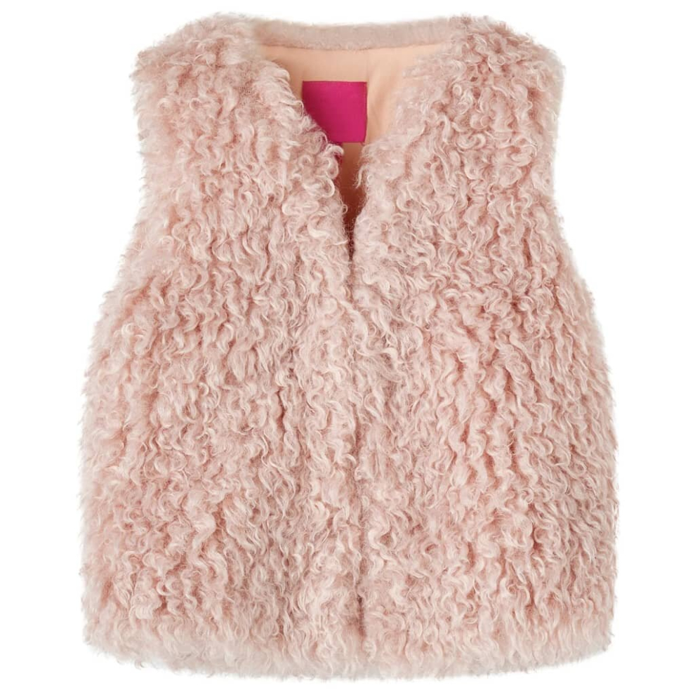 New Vidaxl Women's (92) Kids' Vest Baby Toddler Children's Sleeveless Girls Gilet Faux Fur Light Pink