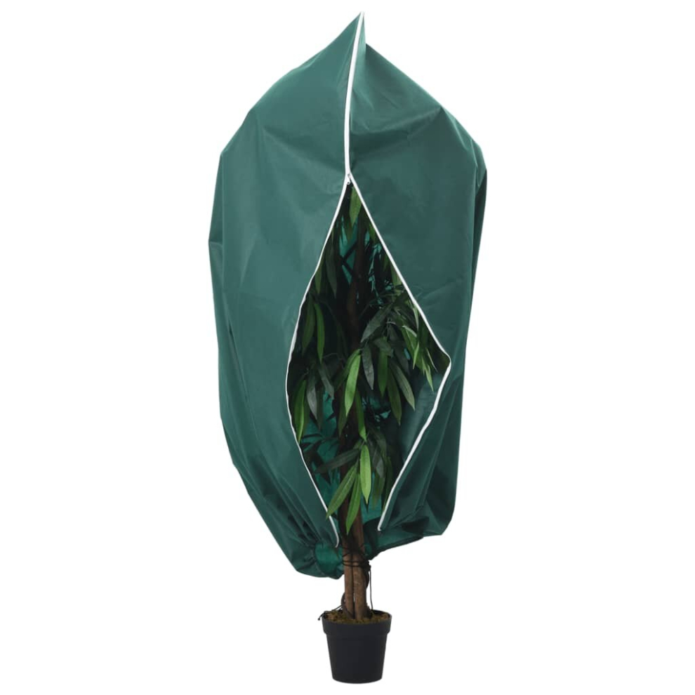 (green, 3.93 x 3.5 m/ 1 pcs) vidaXL Plant Fleece Covers with Zip Outdoor Garden Frost Protection 70 g/mÃÂ²