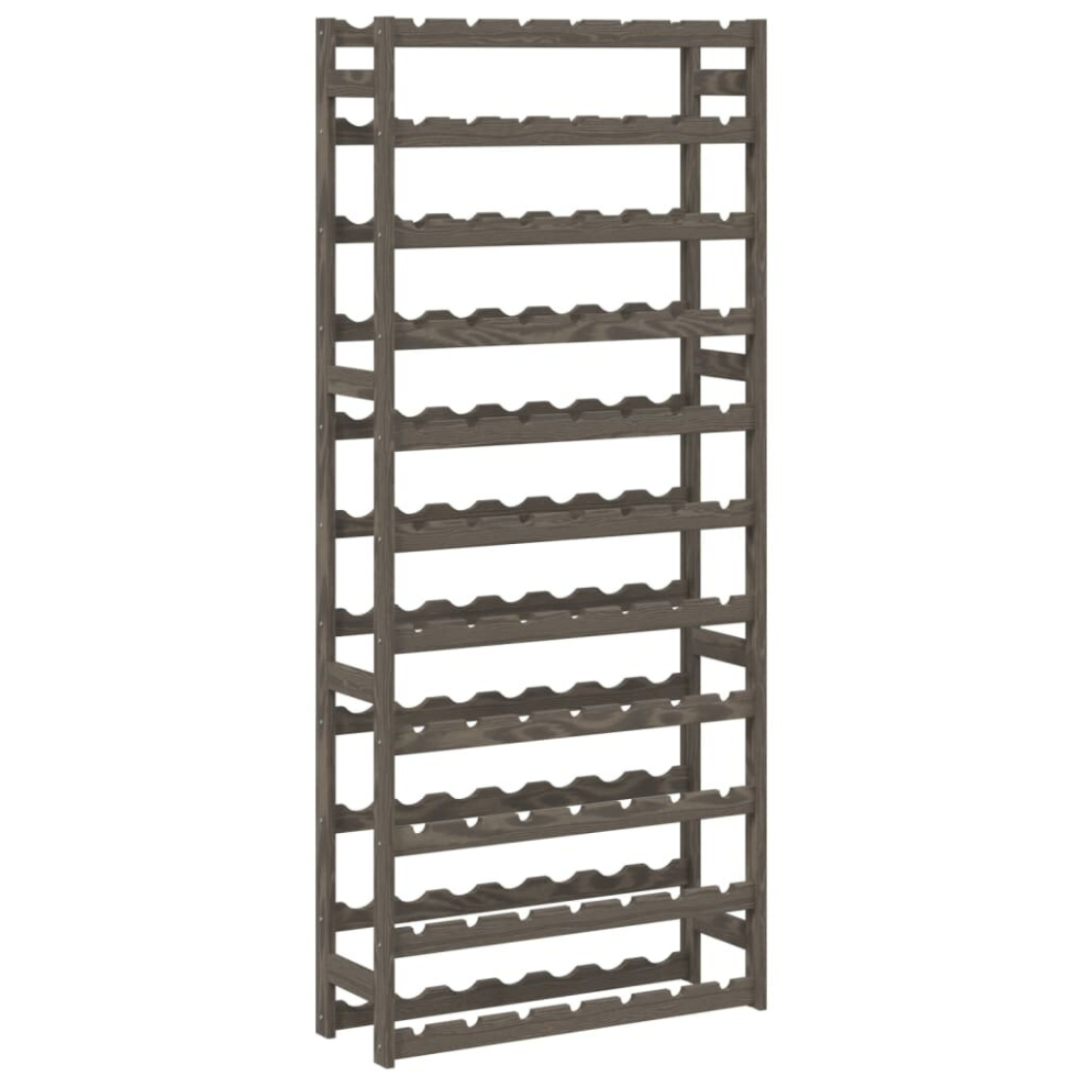 (grey, 77 bottle) vidaXL Wine Rack for 12/16/20/30/42/56/77 Bottles Pinewood Bottle Cabinet