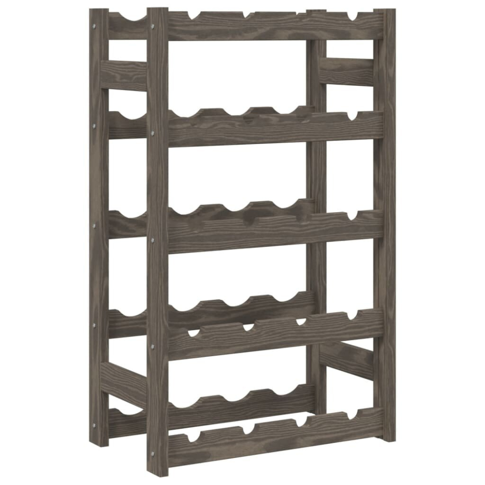 (grey, 20 bottle) vidaXL Wine Rack for 12/16/20/30/42/56/77 Bottles Pinewood Bottle Cabinet