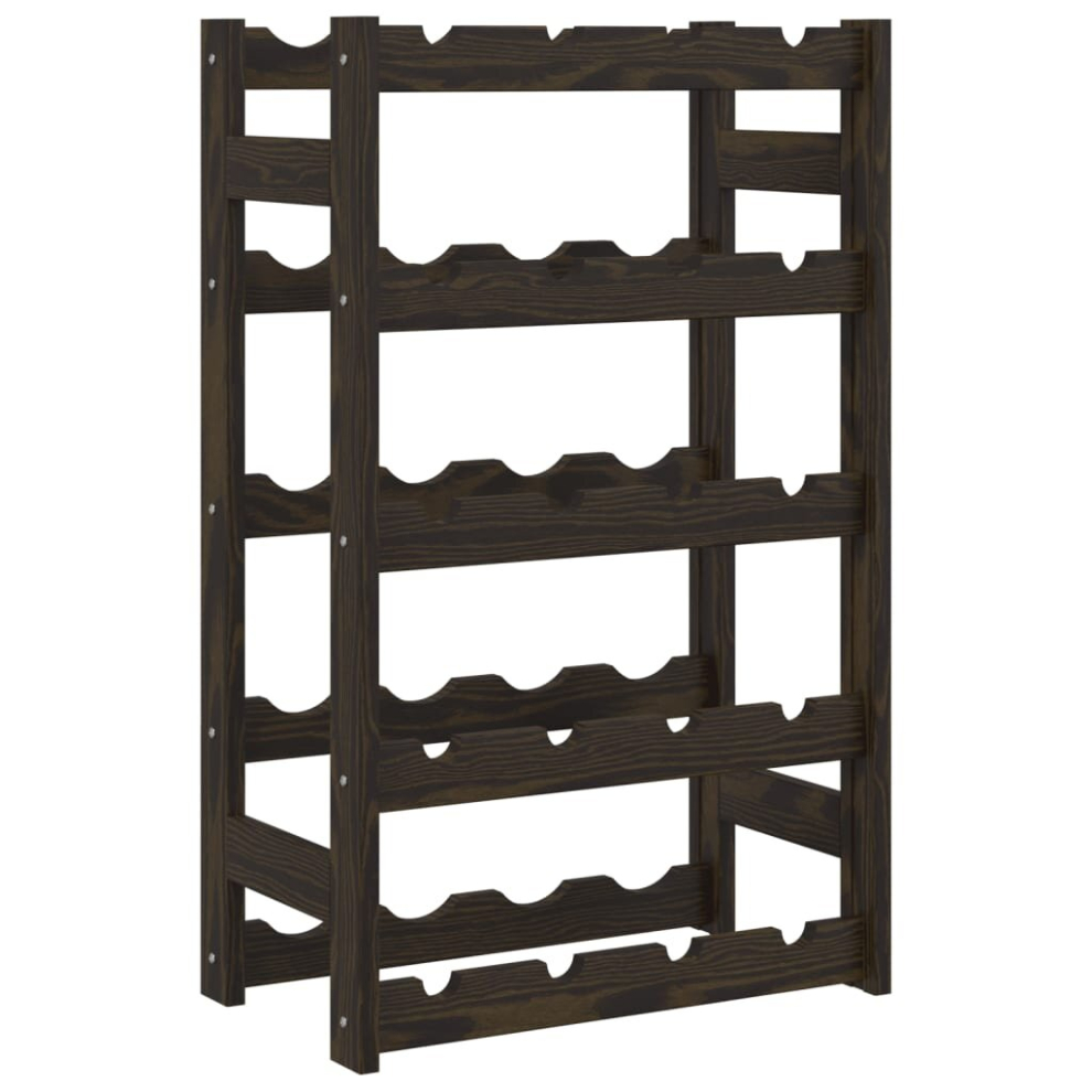 Vidaxl (, 20 Bottle) Wine Rack Wine Shelf Bottle Holder Wine Drinking Rack Solid Wood Pine Black