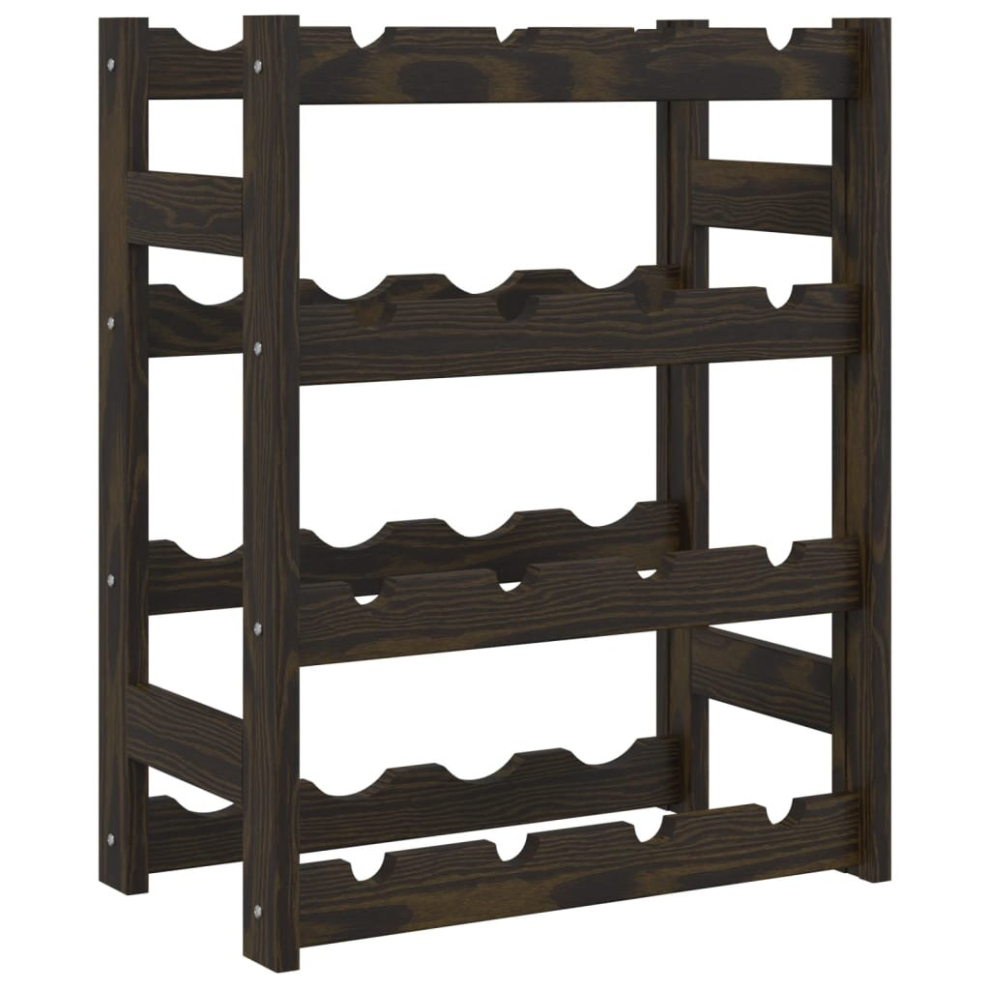 (black, 16 bottle) vidaXL Wine Rack for 12/16/20/30/42/56/77 Bottles Pinewood Bottle Cabinet