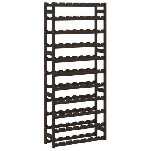 VidaXL (black, 77 bottle) vidaXL Wine Rack Wine Shelf Bottle Holder Wine Drinking Rack Solid Wood Pine