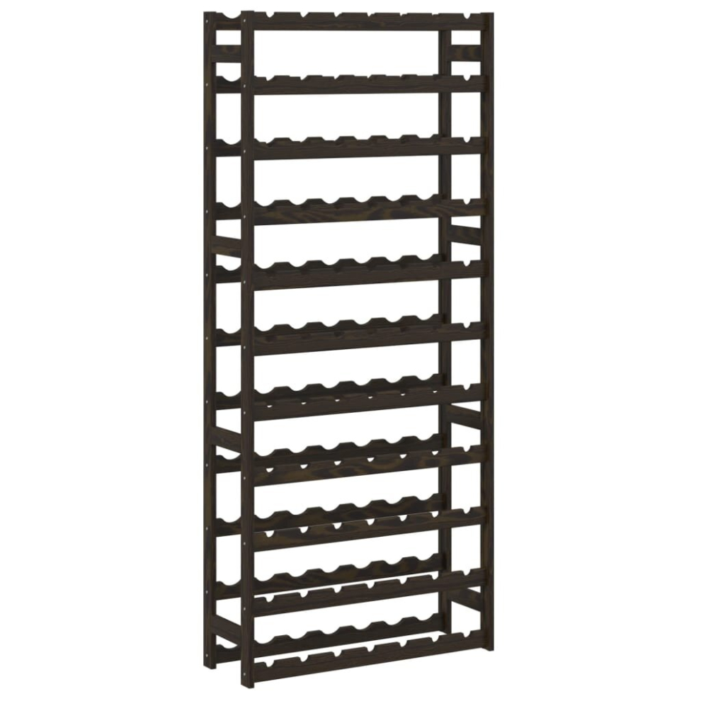 Vidaxl (, 77 Bottle) Wine Rack Wine Shelf Bottle Holder Wine Drinking Rack Solid Wood Pine Black