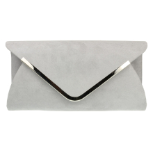 (Grey) Womens Envelope Clutch Bag