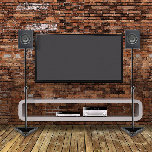 Casart Adjustable Studio Monitor Stands Pair Studio Speaker Stands W/ Triangular Metal Base