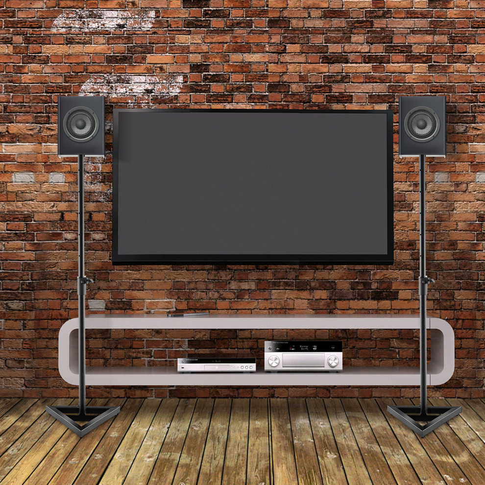 Adjustable Studio Monitor Stands Pair Studio Speaker Stands W/ Triangular Metal Base