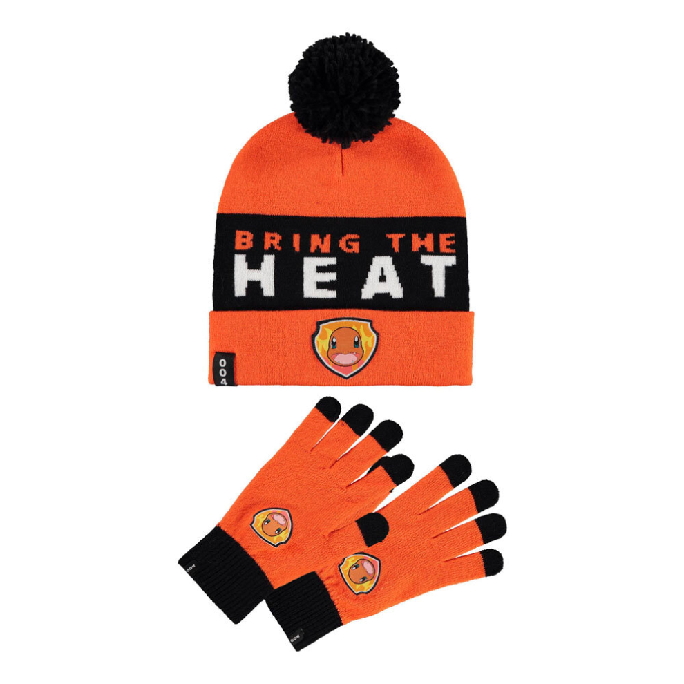 Pokémon Pokemon Charizard Bring The Heat Beanie & Knitted Gloves Giftset - Gs727581pok