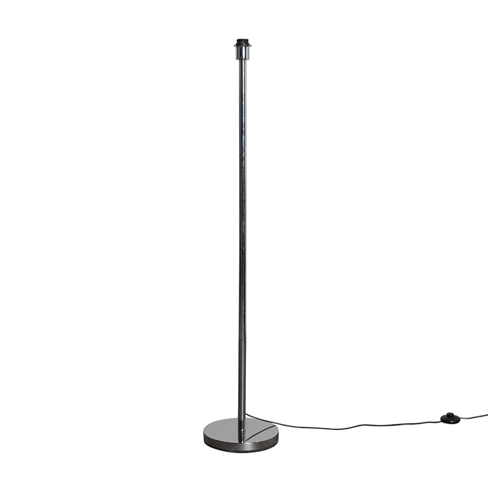 Modern Standard Floor Lamp Base in a Polished Chrome Metal Finish