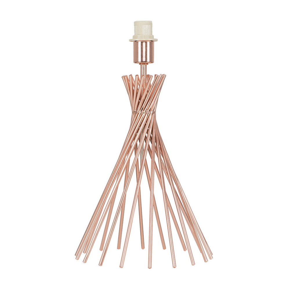 Modern Copper Metal Wire Twist Design Table Lamp Base