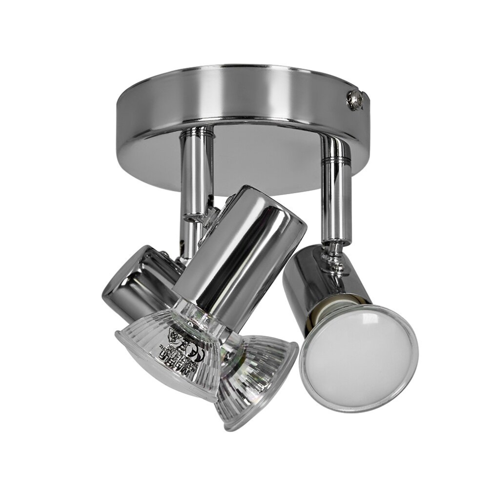 Consul 3 Way Chrome Ceiling Bar Spotlight