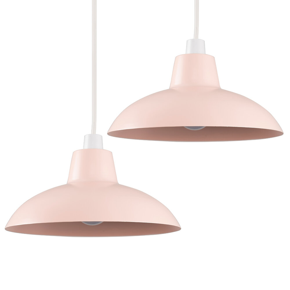 Civic Pair of Pink Ceiling Pendant Shade