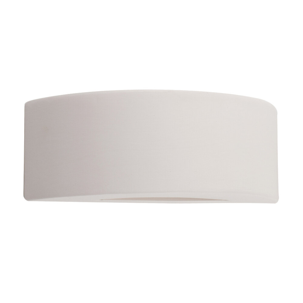 Pair of - Modern Curved Ceramic Uplighter Wall Wash Lamps in A White Finish