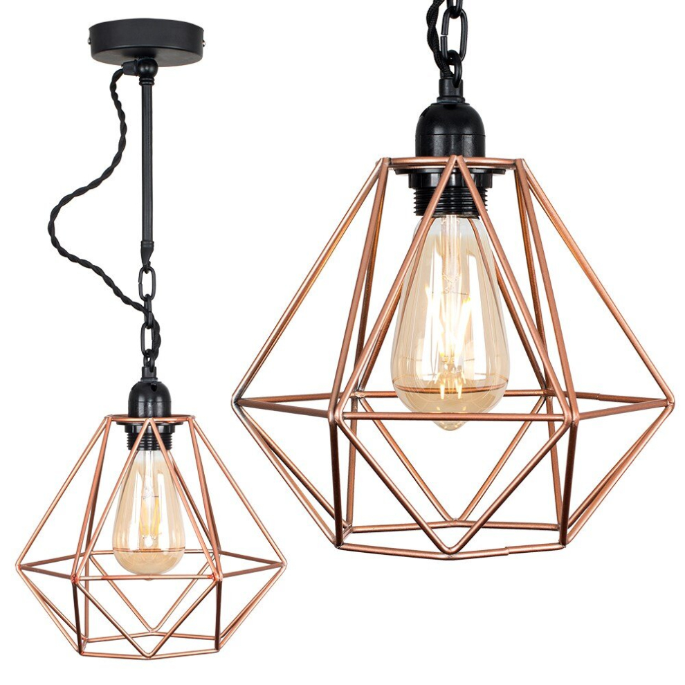 Huber Industrial Black Ceiling Light Pendant