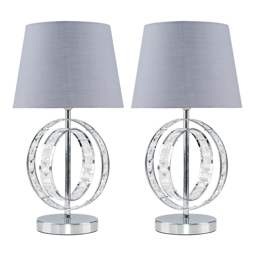 Rothwell Pair of Silver Table Lamp