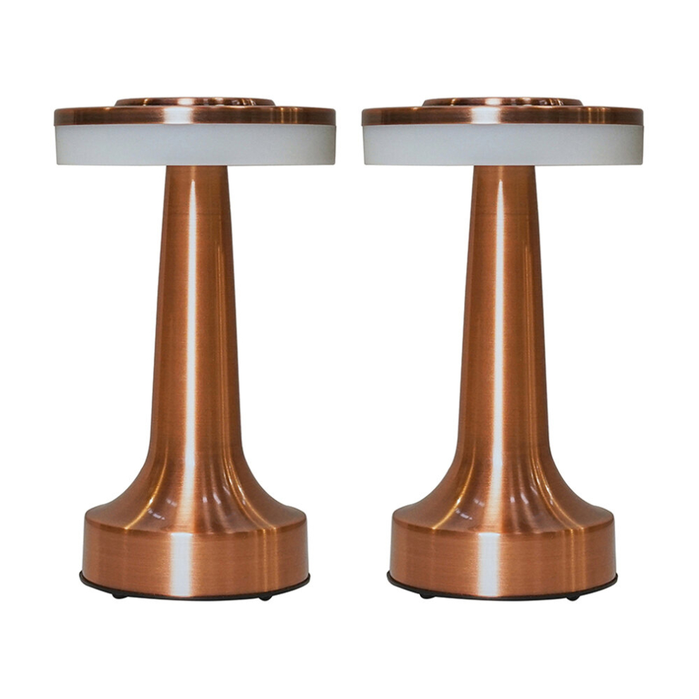 Pair of Talence Copper LED Touch Table Lamp