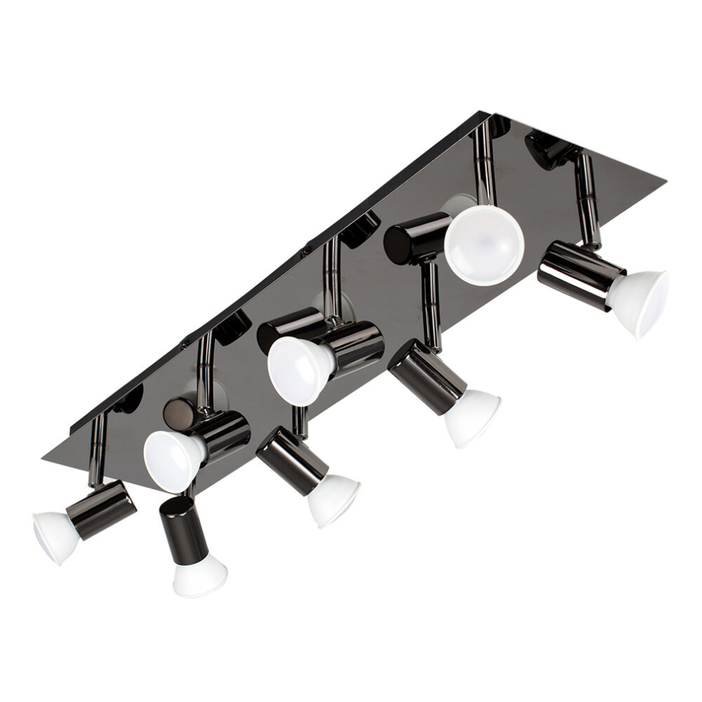 Consul 8 Way Black Ceiling Bar Spotlight