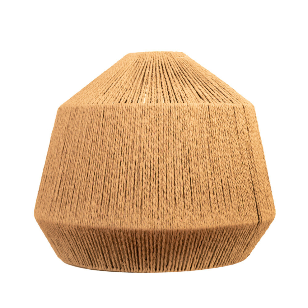 Large Modern Woven Rope Ceiling Pendant Light Shade Hemp Weave Rustic Lampshade - Natural