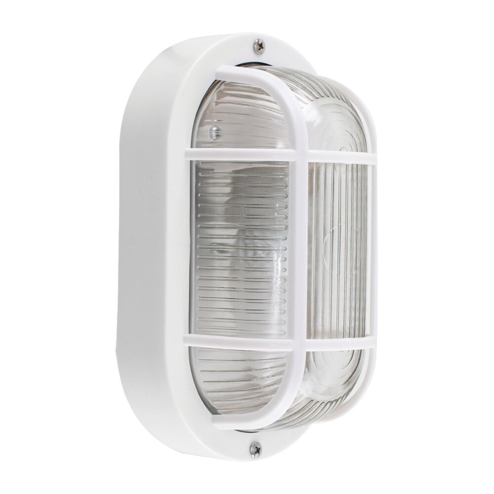 Carnforth Bulkhead White Outdoor Wall Bulkhead Light