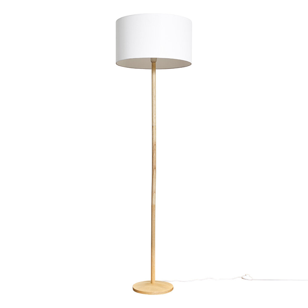 Triston Light Natural Wood Floor Lamp