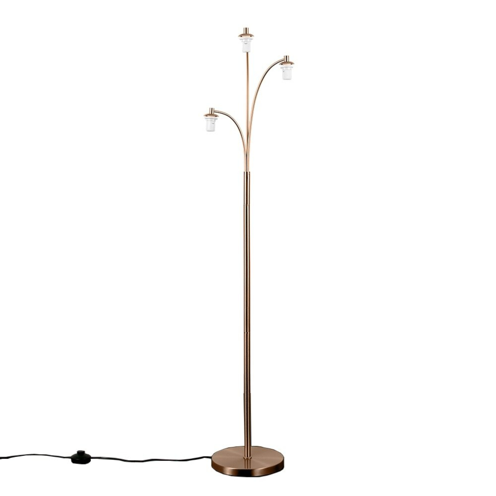 Dantzig 3 Way Metal Copper Floor Lamp Base