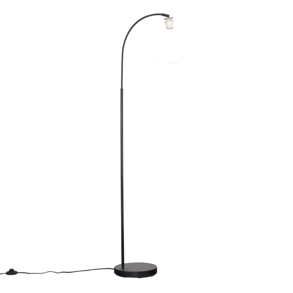 Modern Designer Style Black Curved Stem Floor Lamp Base