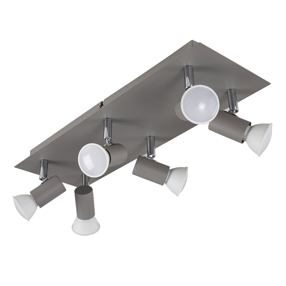 Consul 6 Way Cement Ceiling Bar Spotlight