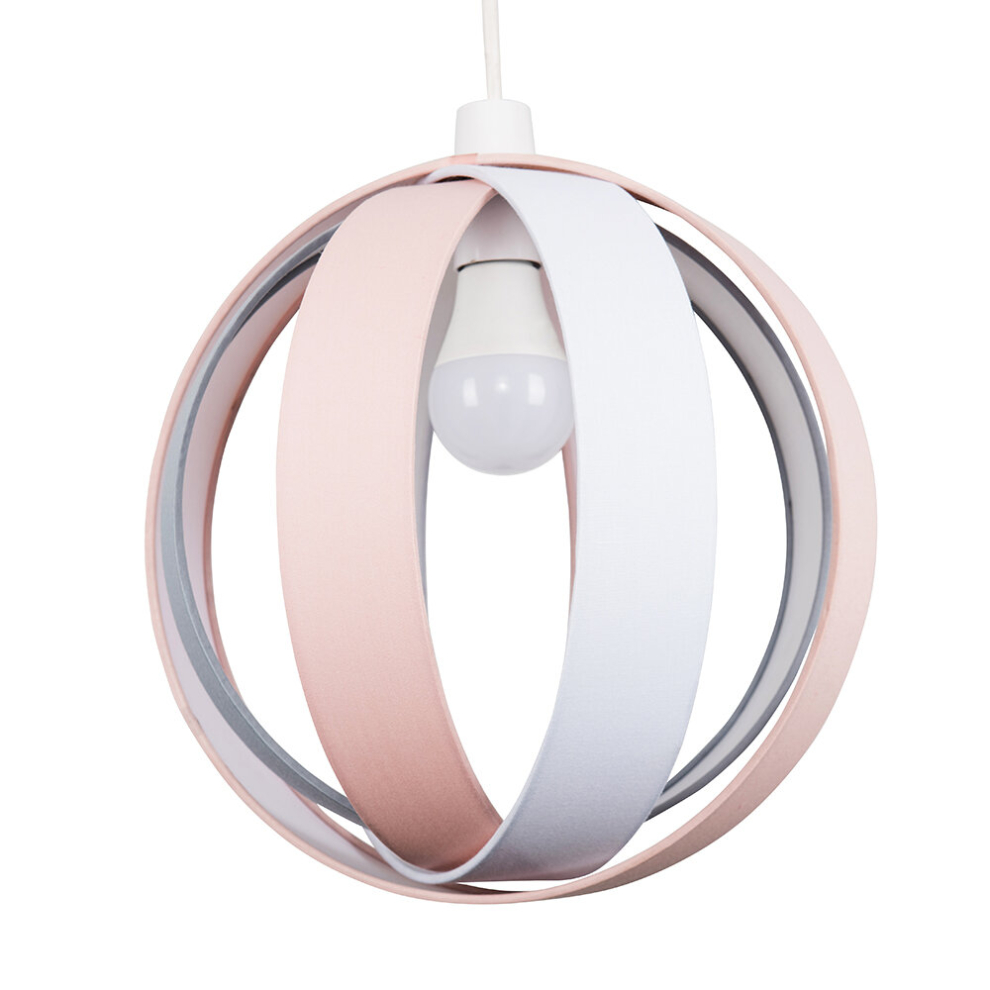 Modern Pink Cocoon Globe Style Ceiling Pendant Light Shade - Complete with a 10w LED Bulb [3000K Warm White]