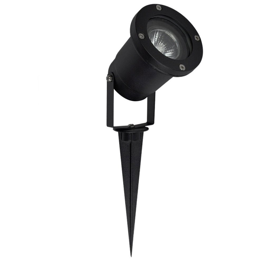 Derwent Set of 2 Black Outdoor Ground Spike Light