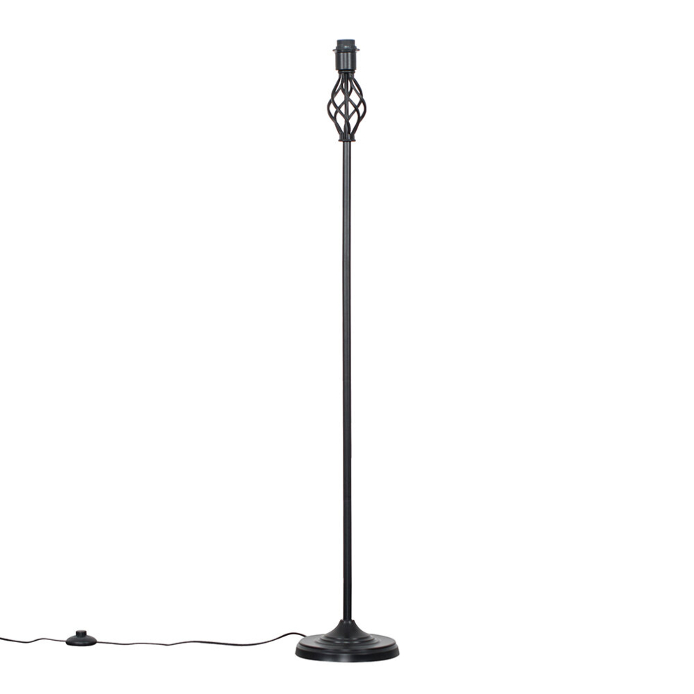 Traditional Style Black Barley Twist Floor Lamp Base