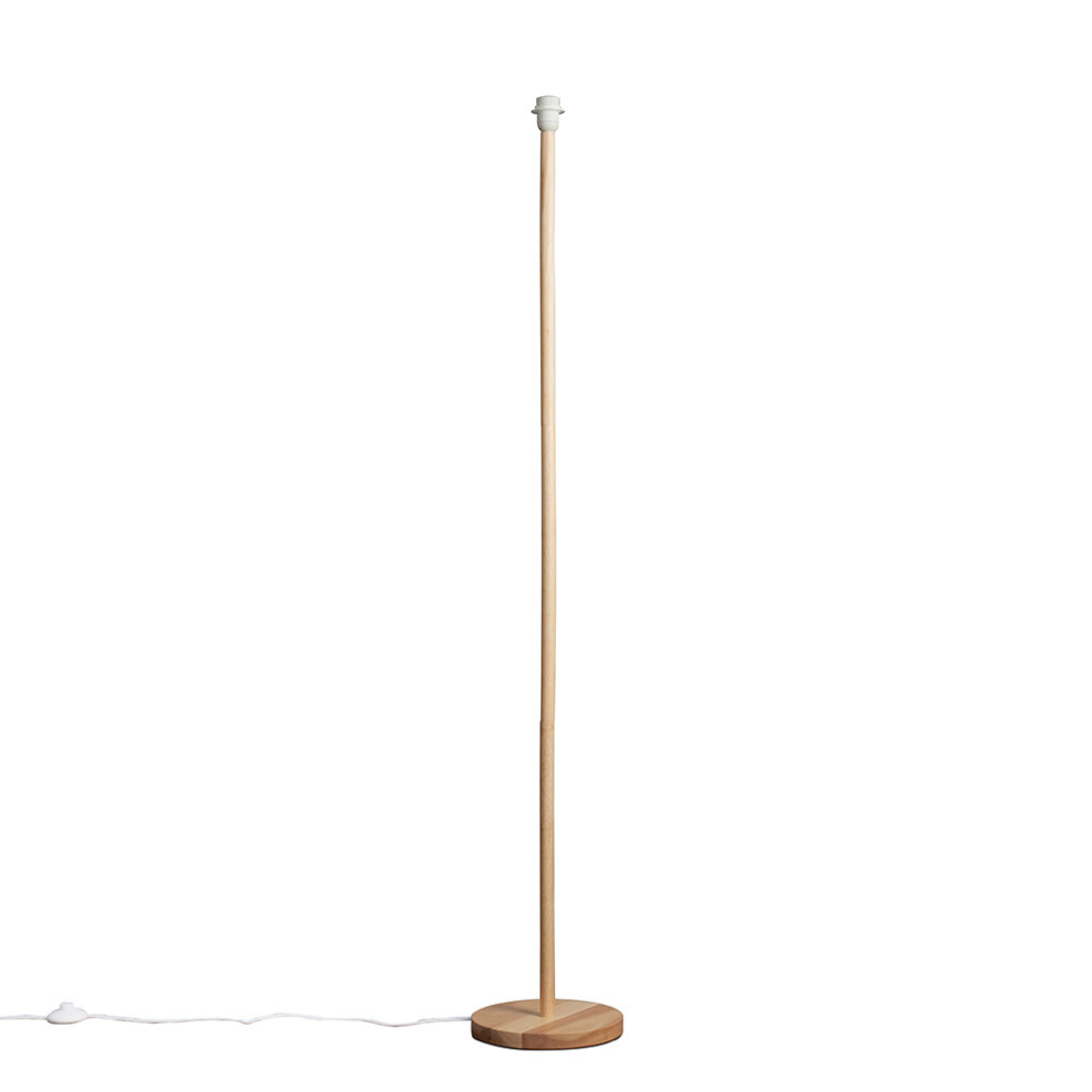Modern Scandi Floor Lamp Base in a Light Wooden Finish
