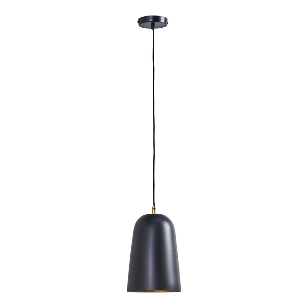 Black Metal Industrial Style Suspended Ceiling Pendant Light Fitting - Complete with a 4w LED Filament Bulb [2700K Warm White]