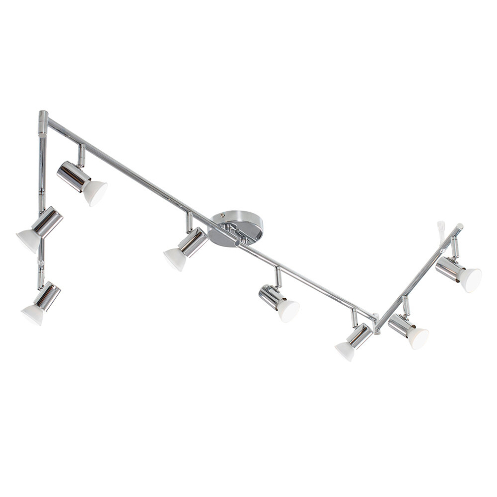 Consul 8 Way Silver Ceiling Bar Spotlight