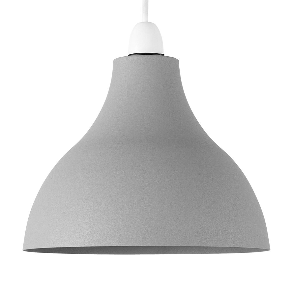 Retro Style Cement/Stone Effect Grey Metal Ceiling Pendant Light Shade