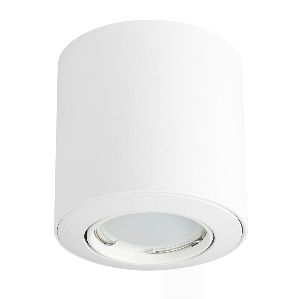 4 x GU10 Gloss White Tiltable Surface Mounted Ceiling Spotlight Downlights