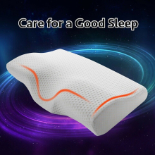 Memory Foam Sleep Pillow Contour Cervical Orthopedic Neck Support - Ergonomic, Breathable, Washable Cover, Chemical-Free