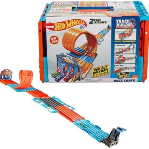 Hot Wheels Hot Wheels Track Builder System Cars Crate Raceway Stunt Loops Playset