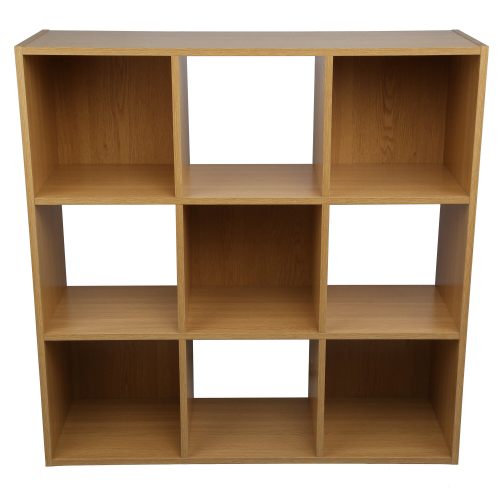 Charles Jacobs (No Drawers) Charles Jacobs Oak 9 Cube Open Book Shelf Storage 2