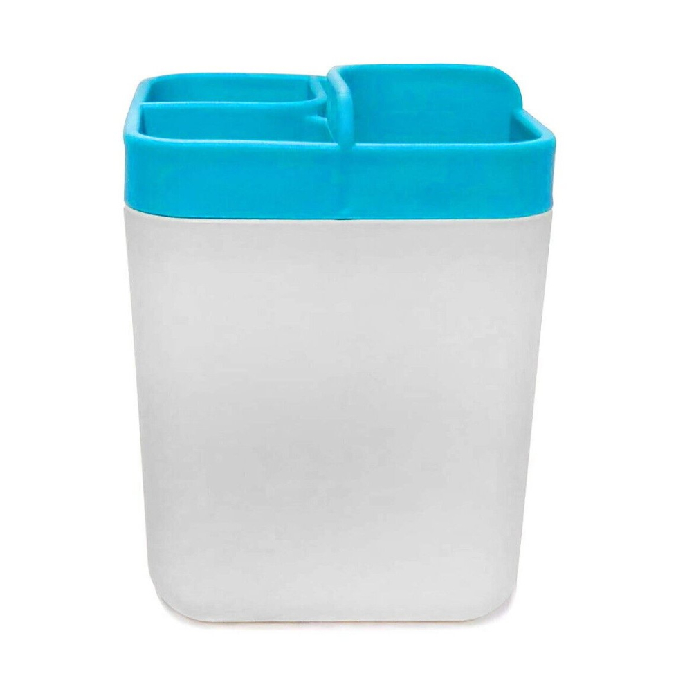 (Light Blue) Desk Stationary Organiser Pen Pencil Pot Storage Tidy Holder Sink Cutlery Caddy