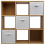 Charles Jacobs (3 White Drawers) Charles Jacobs Oak 9 Cube Open Book Shelf Storage 3