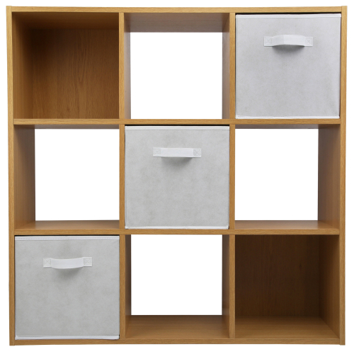 Charles Jacobs (3 White Drawers) Charles Jacobs Oak 9 Cube Open Book Shelf Storage 2
