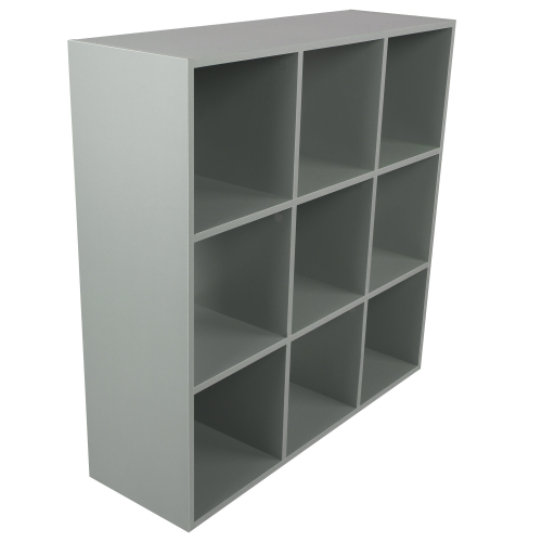 Charles Jacobs (No Drawers) Charles Jacobs Grey 9 Cube Open Book Shelf Storage 2